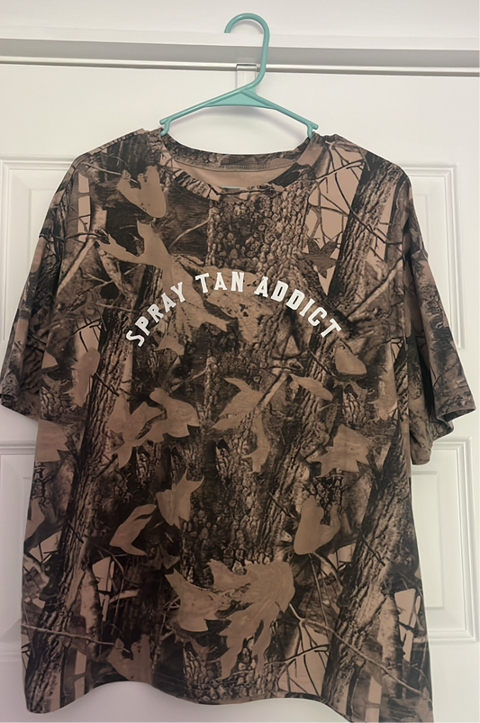 Spray Tan Addict Camo Tee