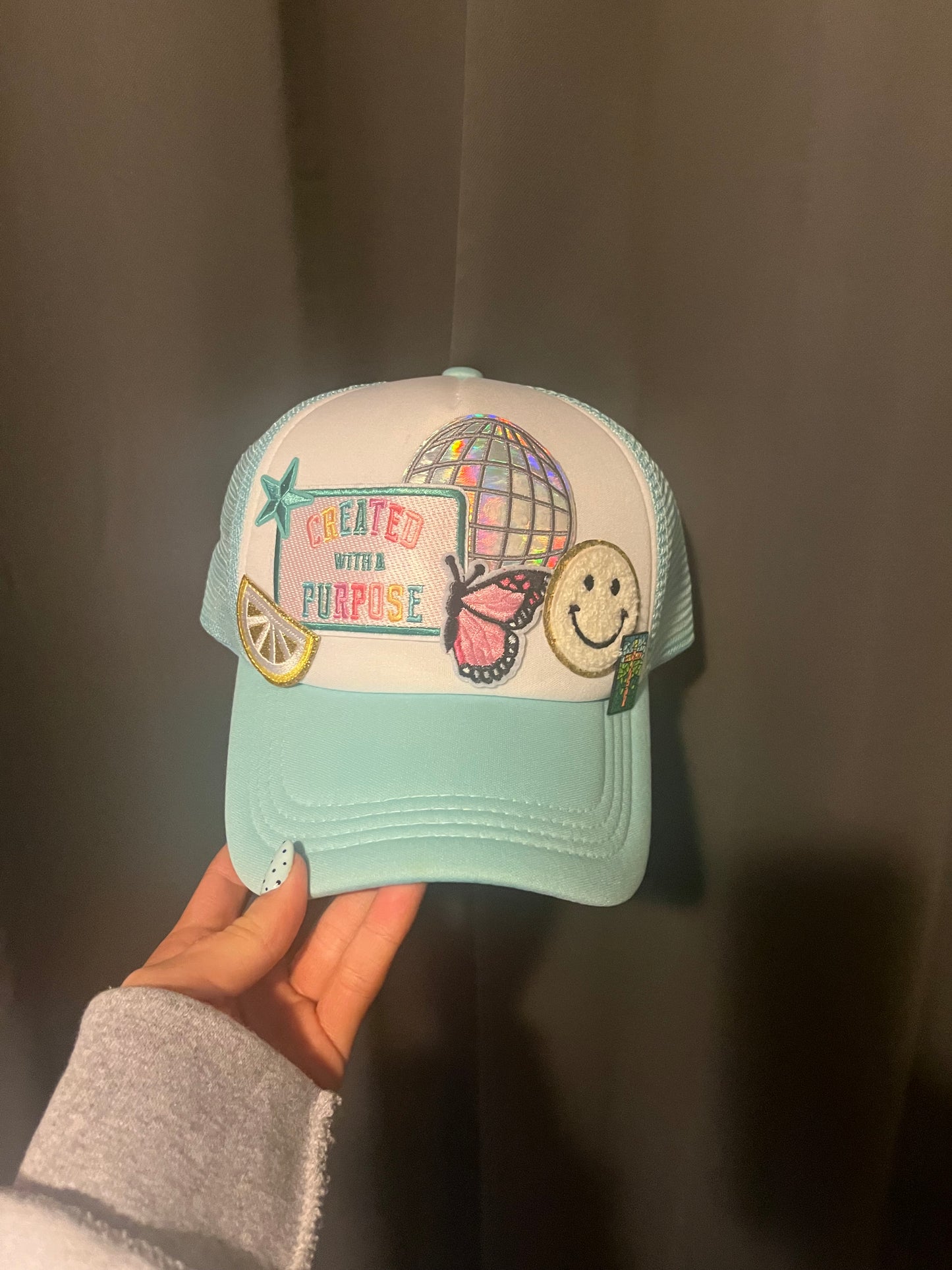 CREATED WITH A PURPOSE TRUCKER HAT