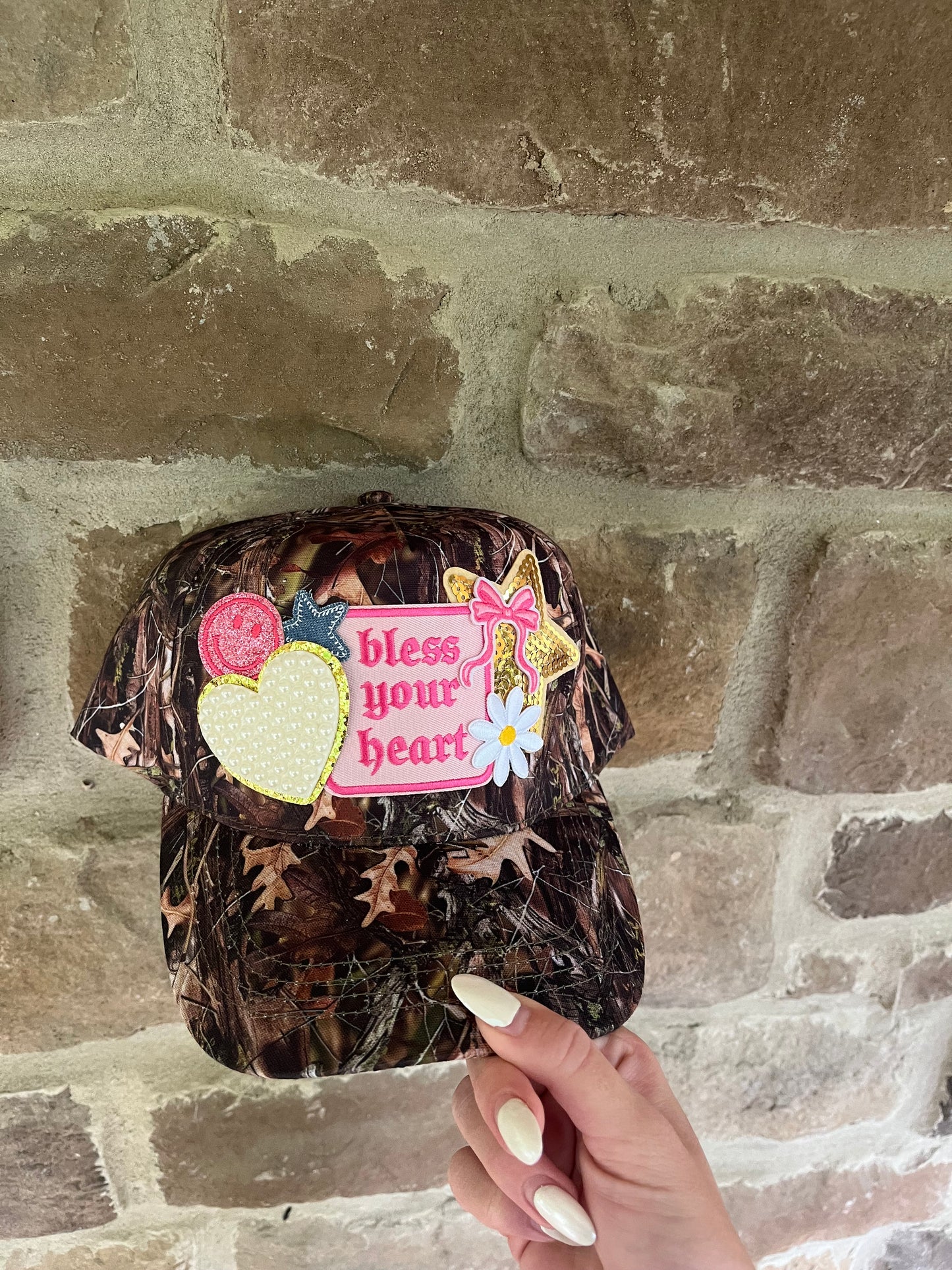 BLESS YOUR HEART CAMO TRUCKER