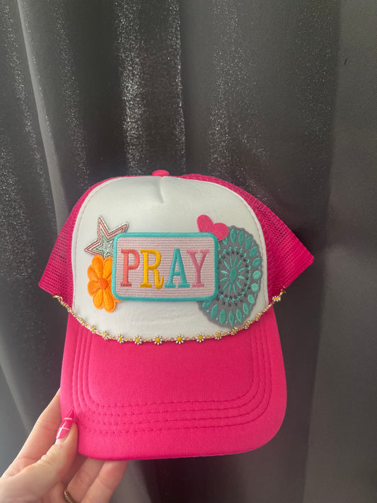 (Pink) PRAY Trucker hat