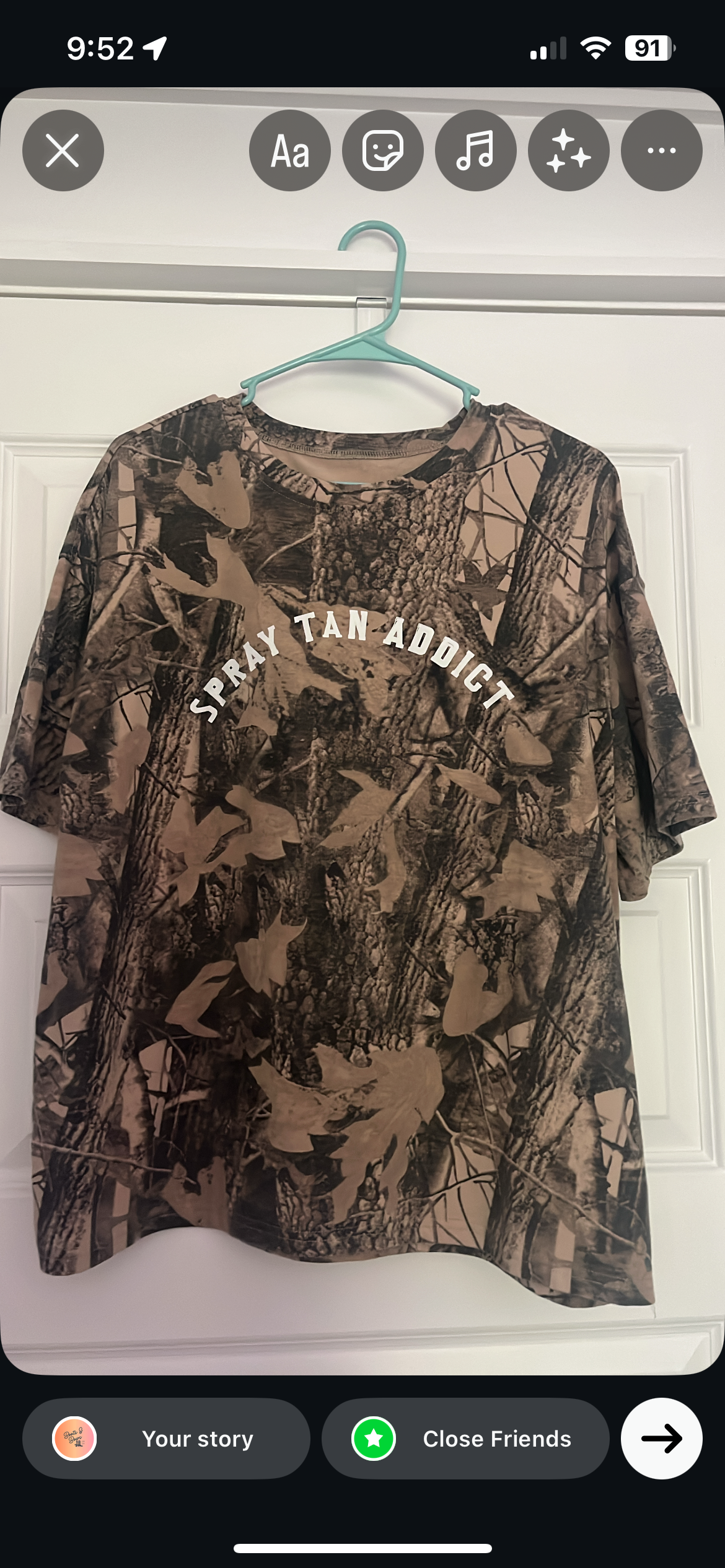 Spray Tan Addict Camo Tee