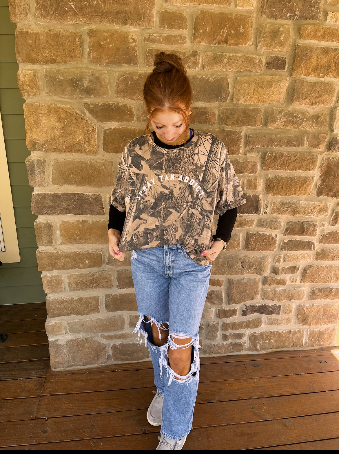 Spray Tan Addict Camo Tee