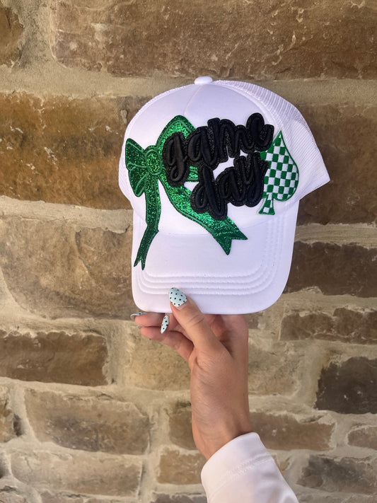 GREEN & BLACK GAMEDAY TRUCKER HAT