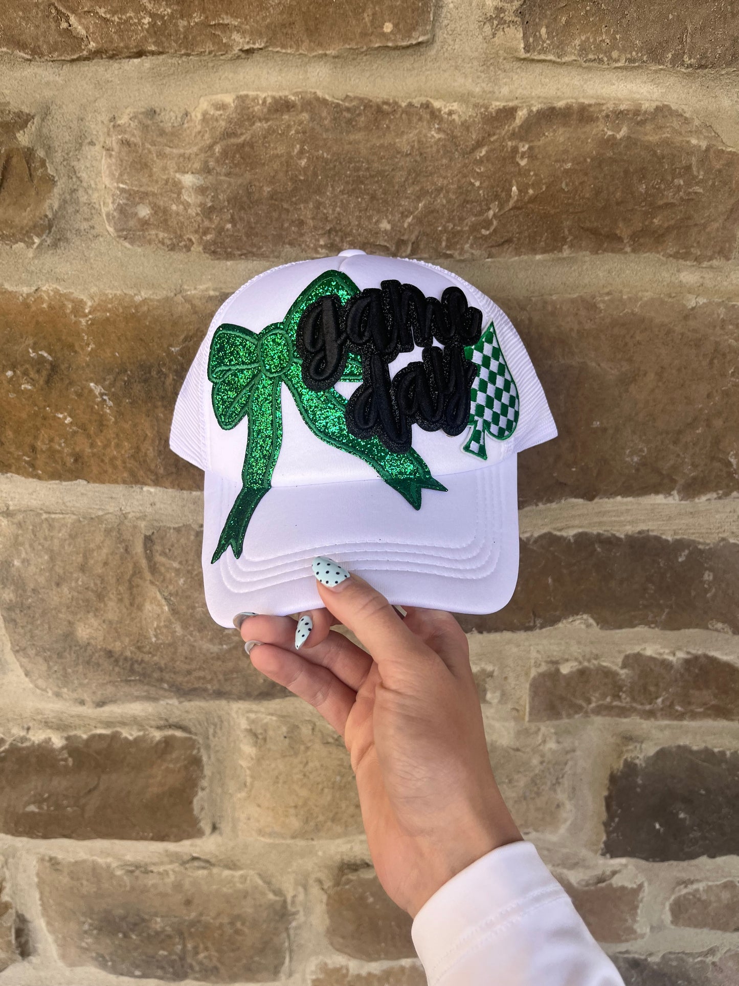 GREEN & BLACK GAMEDAY TRUCKER HAT