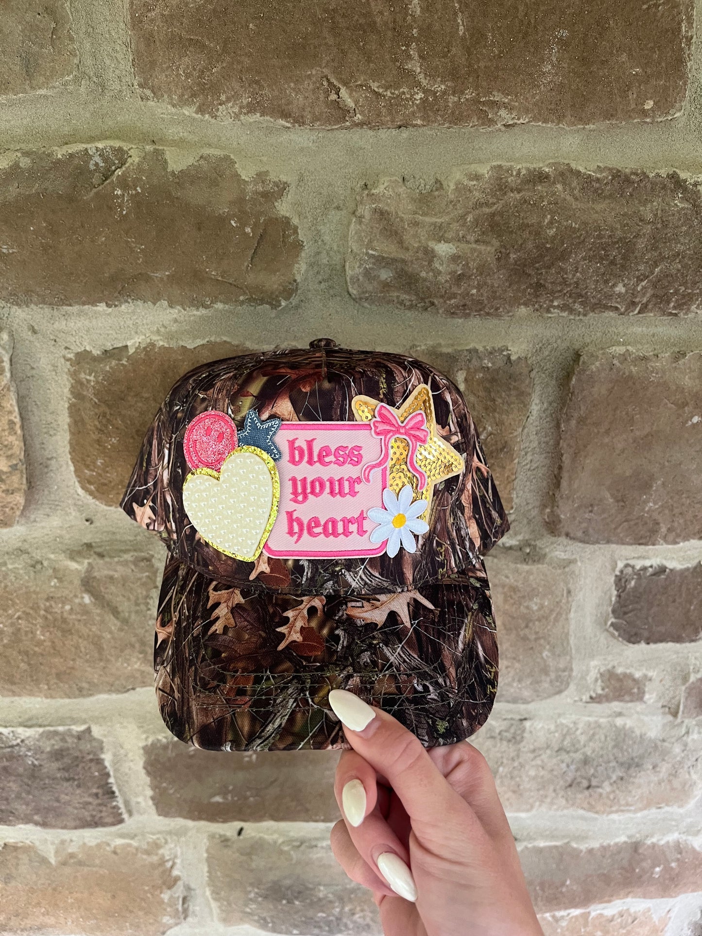 BLESS YOUR HEART CAMO TRUCKER